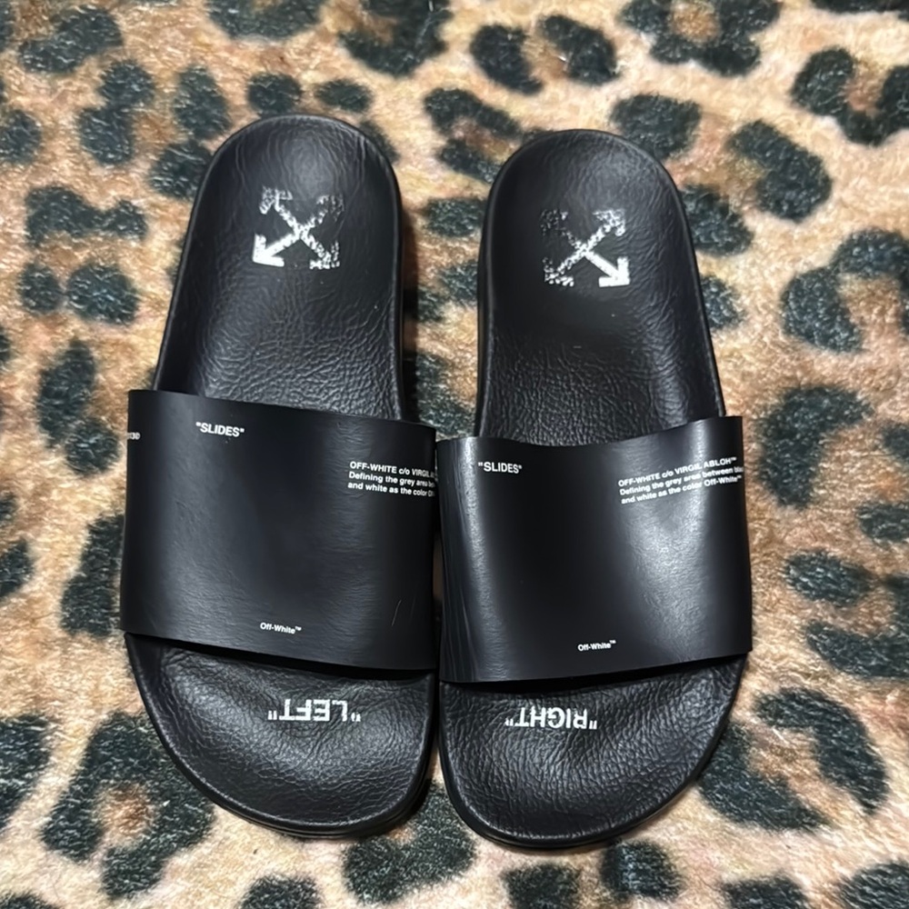 Off-White Black Sandals Minimalist Design